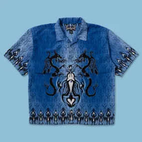 Y2K Dragon Tribal Shirt XLarge All Purpose Weave Design Eco Friendly Production
