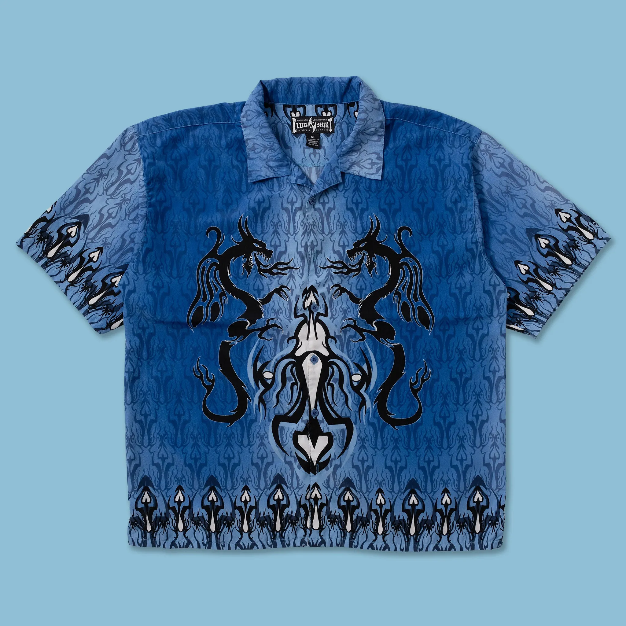 Polished Look Autumn Look Y2K Dragon Tribal Shirt XLarge
