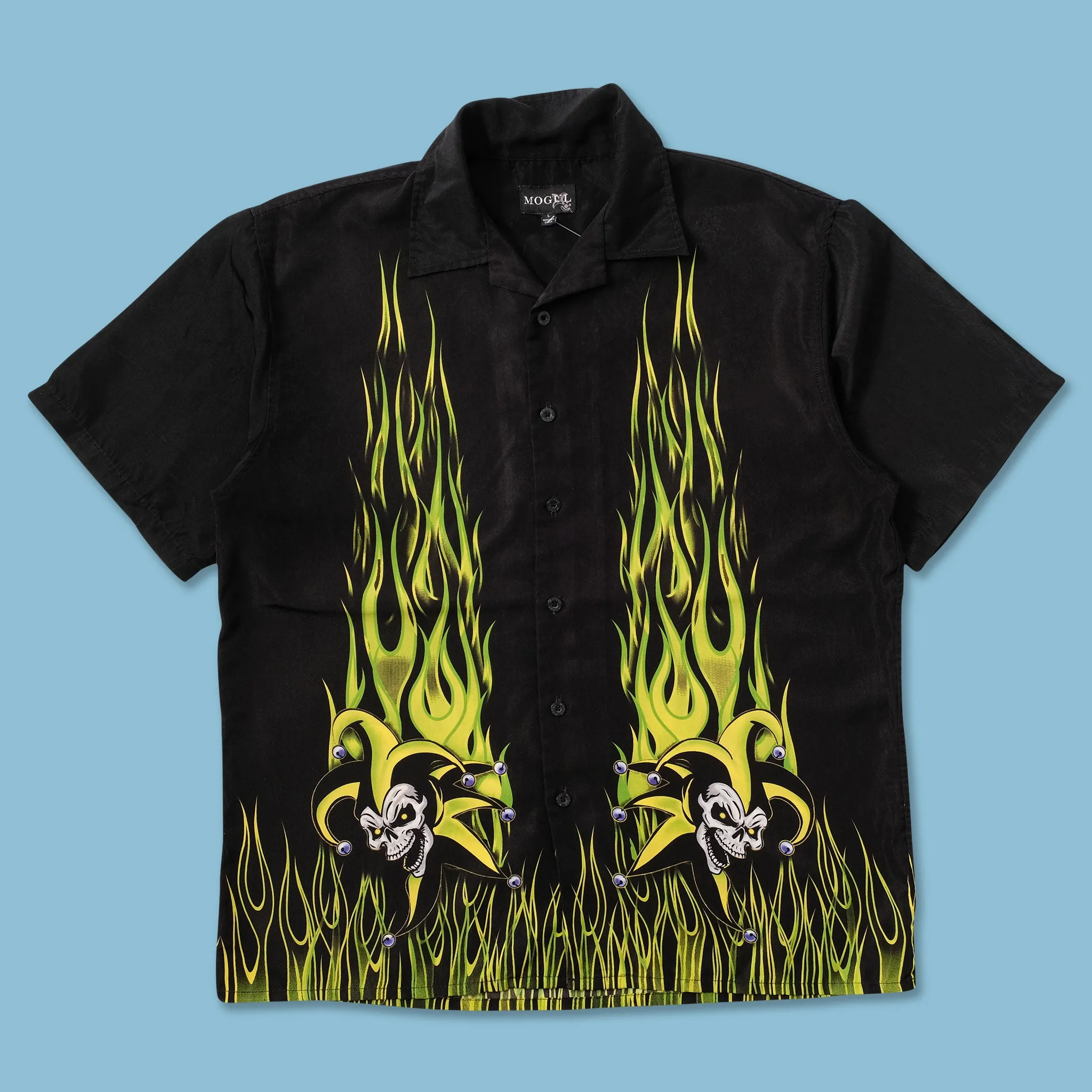 Y2K Flames Shirt Large Anniversary Celebration Athleisure Wear