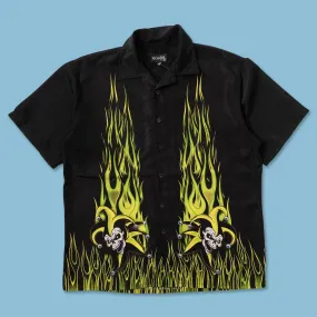 Y2K Flames Shirt Large Anniversary Celebration Athleisure Wear