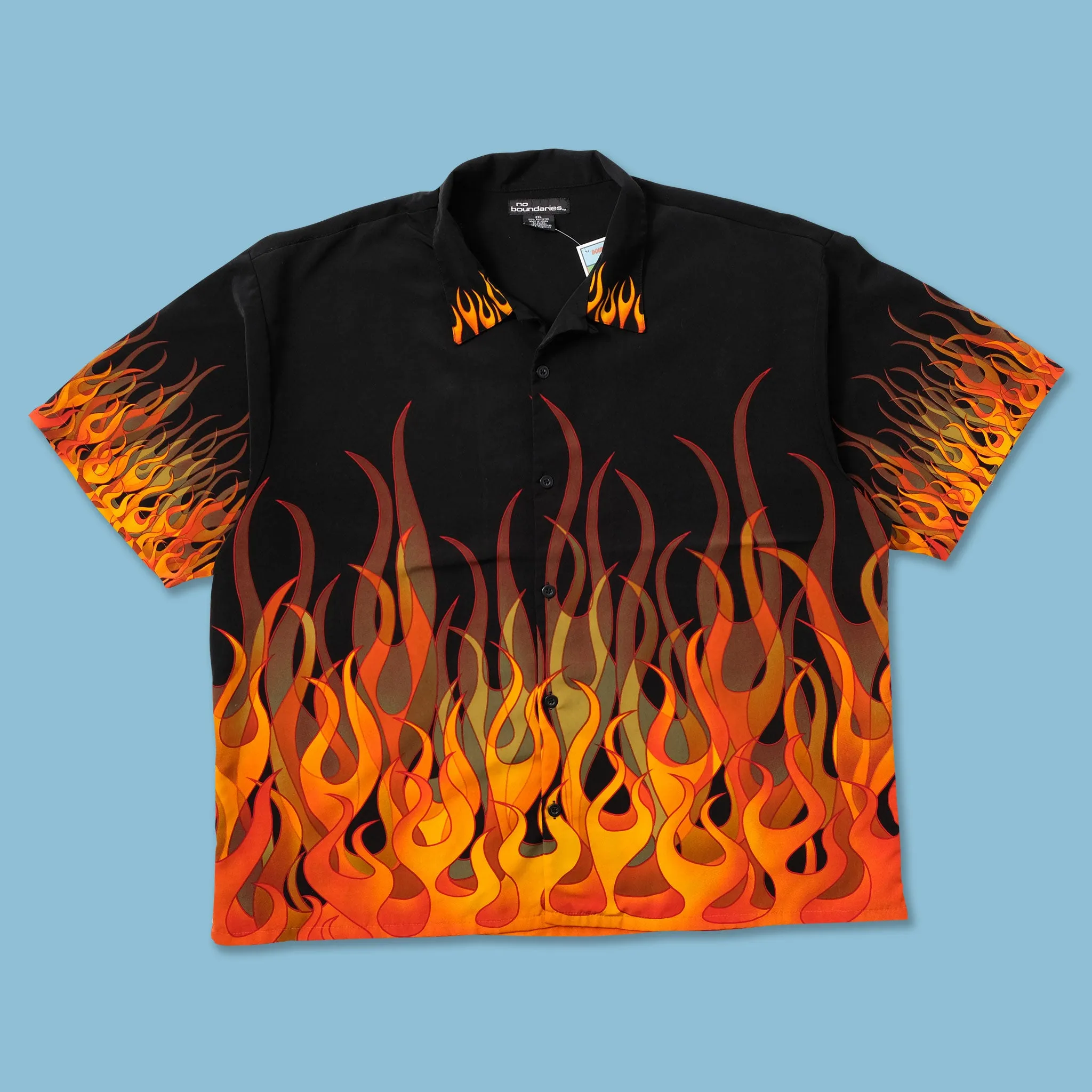 Y2K Flames Shirt XXL Low Maintenance Tagless label