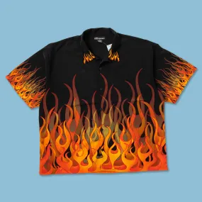 Y2K Flames Shirt XXL Low Maintenance Tagless label