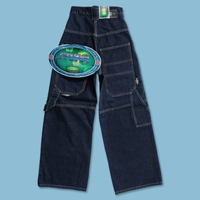 Y2K Baggy Jeans 24x26 Premium Quality Adjustable Belt Loops
