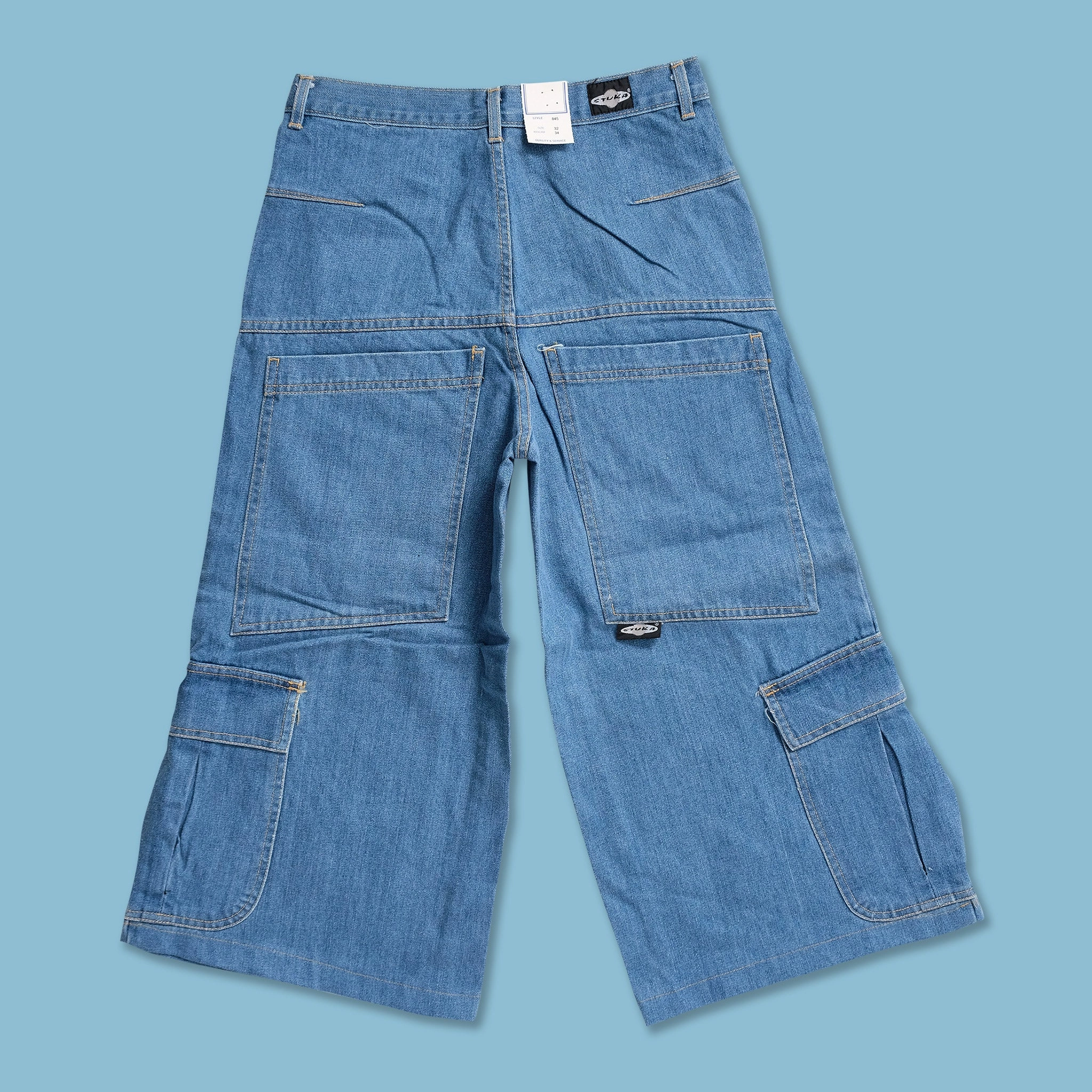 Side slits Seamless Waist Technology Y2K Baggy Jorts