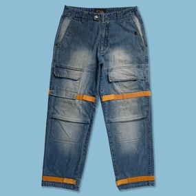 Trendy Look Non Binding Cuffs Y2K Cargo Baggy Pants 36x32