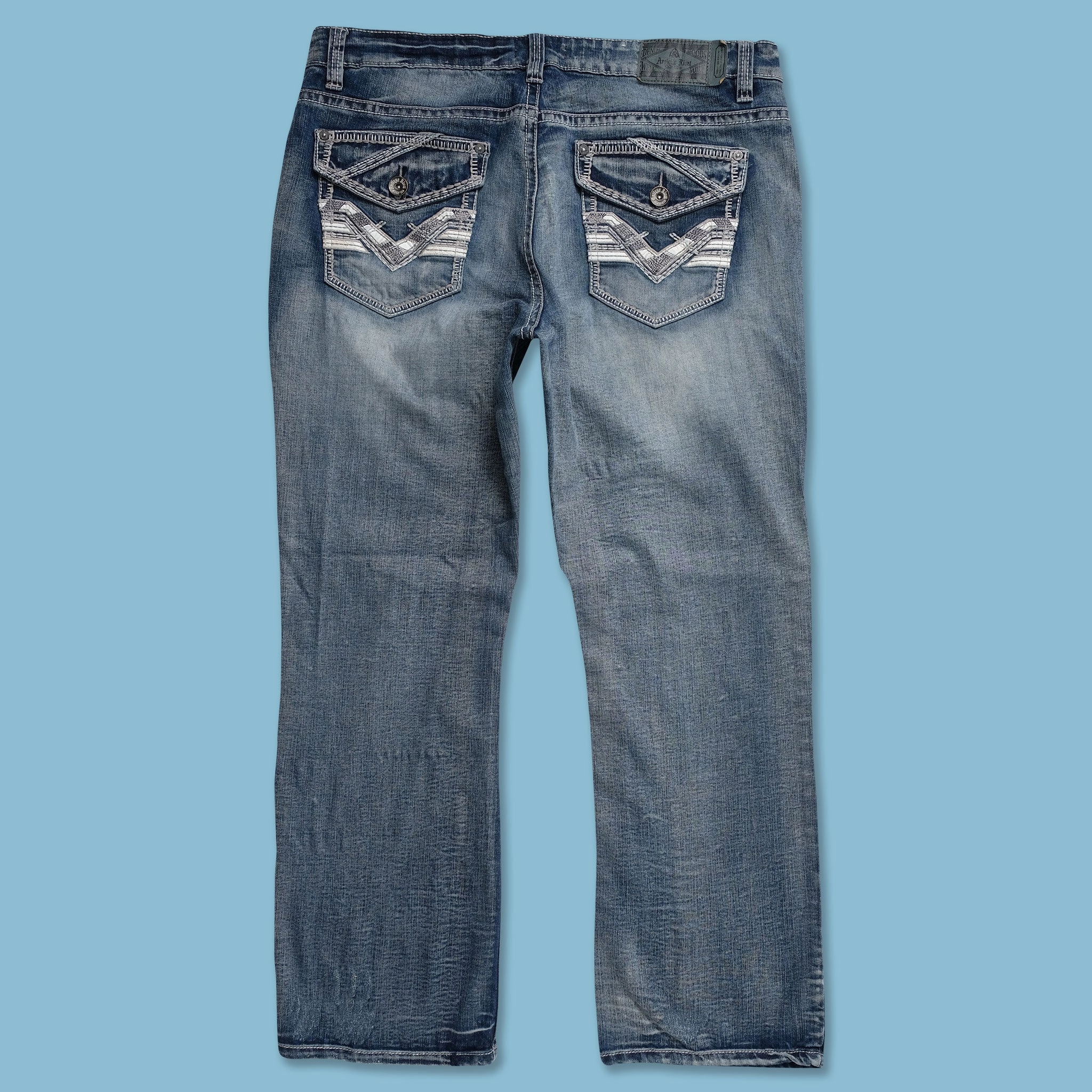 Functional Fit Modern Minimalist Creative Look Home Comfort Y2K Denim Pants 36x30
