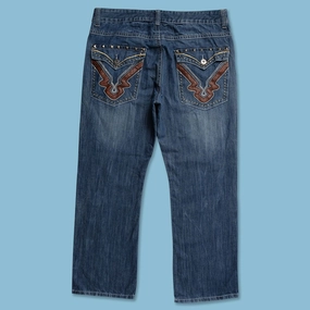 Y2K Denim Pants 36x30 Cozy Comfort Flexible Seam