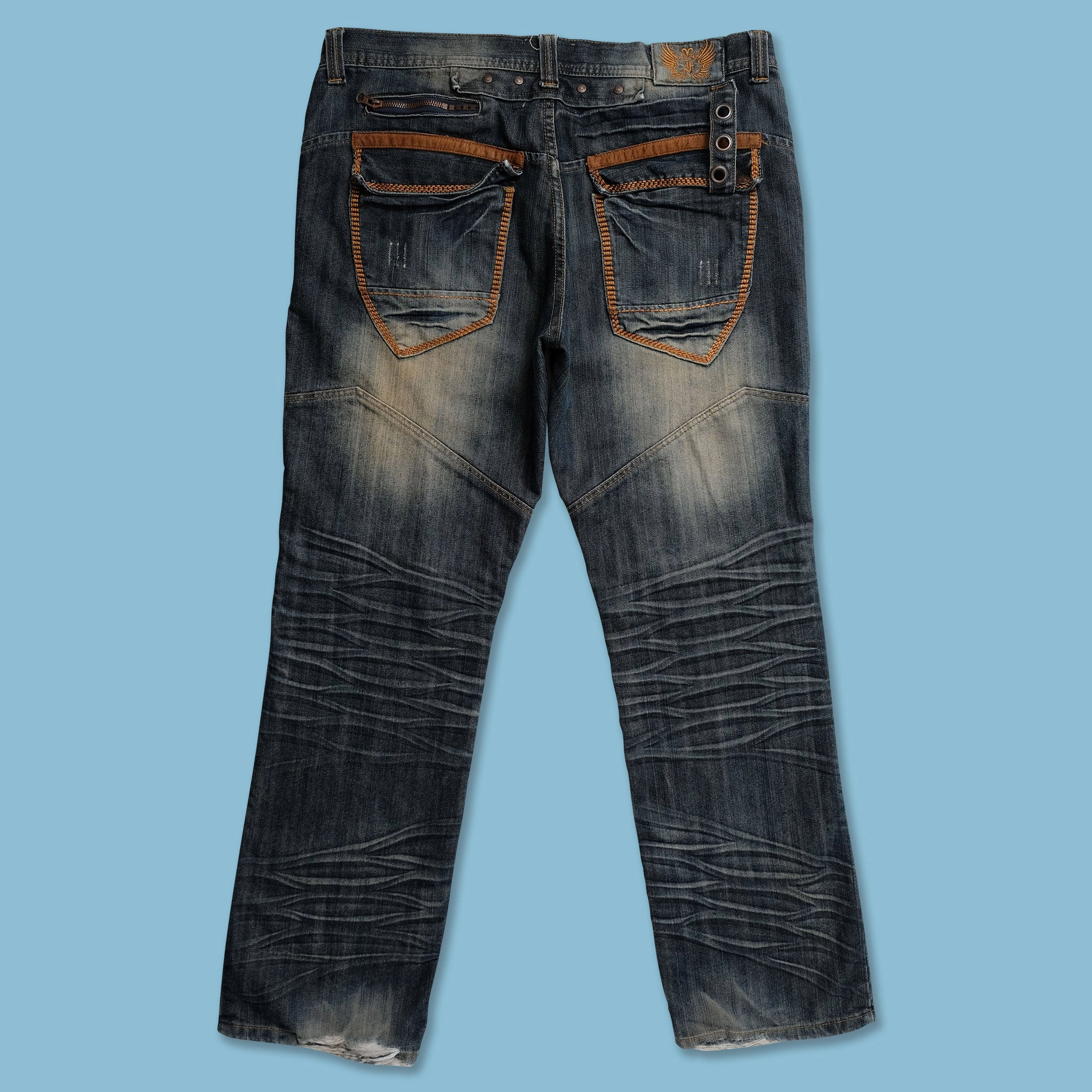 Y2K Denim Pants 38x32 Sustainable Manufacturing