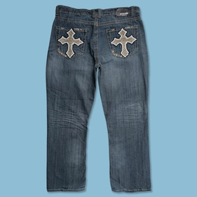 Y2K Denim Pants 38x32 Anti Snag Threading Comfort Layer Wear