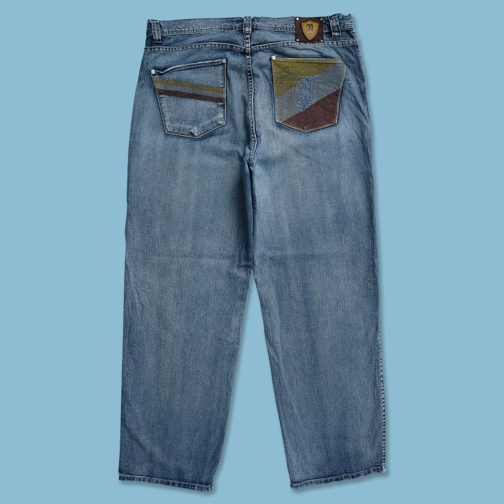 Y2K Pelle Pelle Baggy Pants 38x34 Comfort Design RecycledMaterial