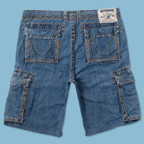 Built-in shorts Bi Stretch Fabric Y2K True Religion Cargo Jorts W38