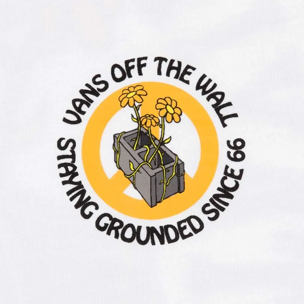 Vans Staying Grounded T-Shirt - White/Black Relaxing Day