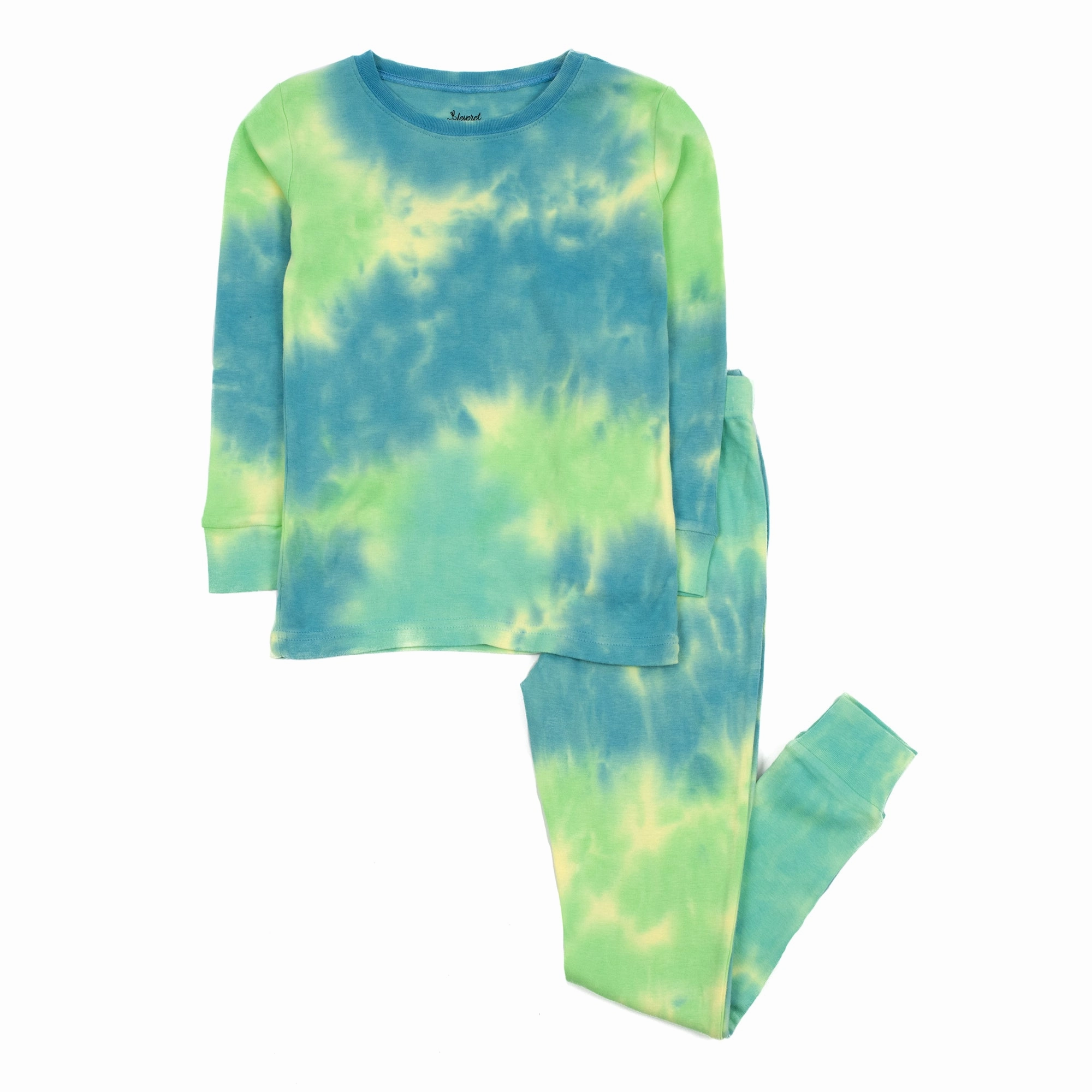 Kids Two Piece Cotton Pajamas Tie Dye Boys Durable Reinforced Seams