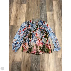 Active Design Soft Knit Blouse Long Sleeve By Bl-nk In Multi-colored, Size: M
