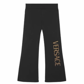 Young Versace Girls Crystal Logo Kids Sweatpants clean design