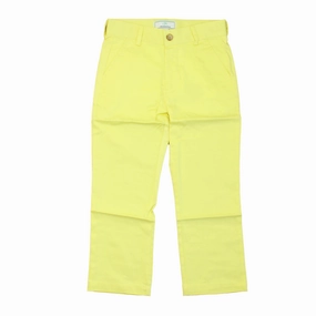 Flexible Wear SmoothZipper Classic Prep Boys Limelight Yellow Pants Size: 6-14 Years