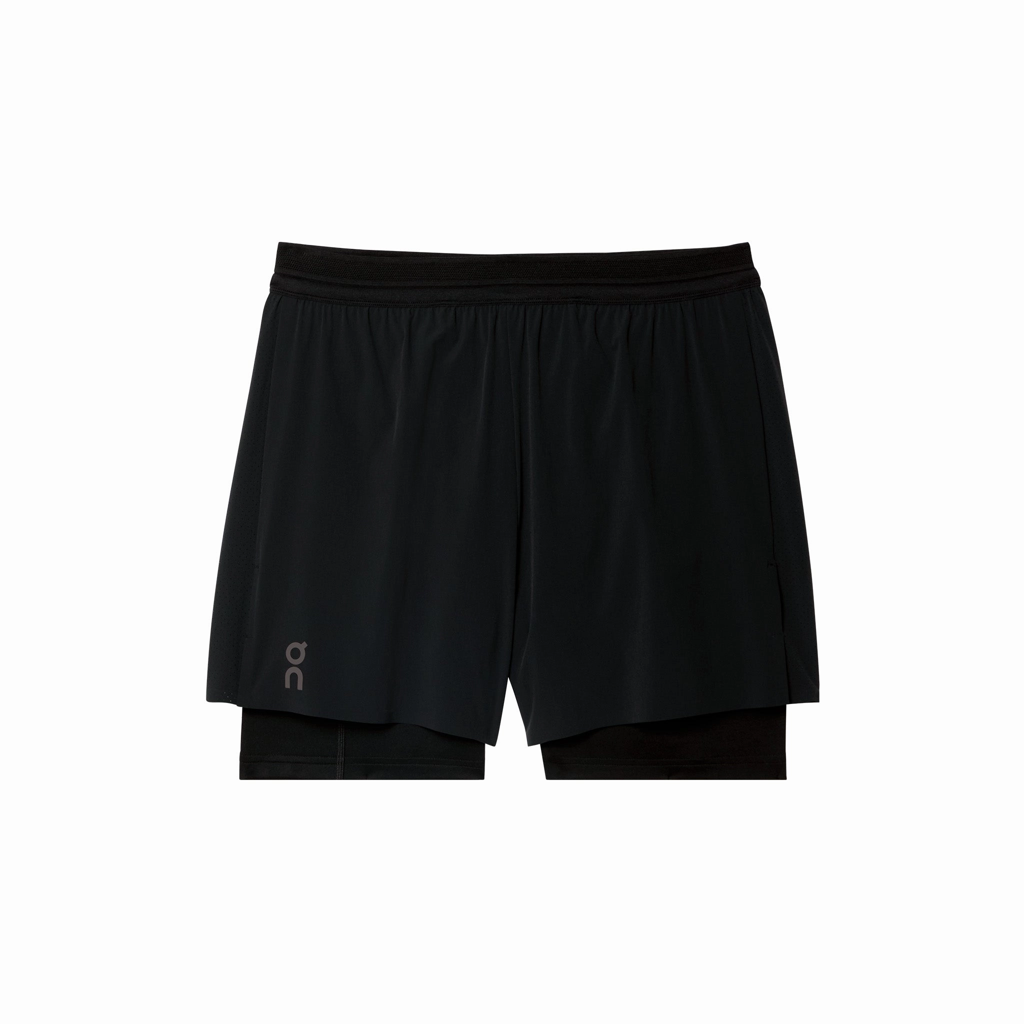 On | Men's 5" Performance 2/1 Shorts - Black Comfortable fit